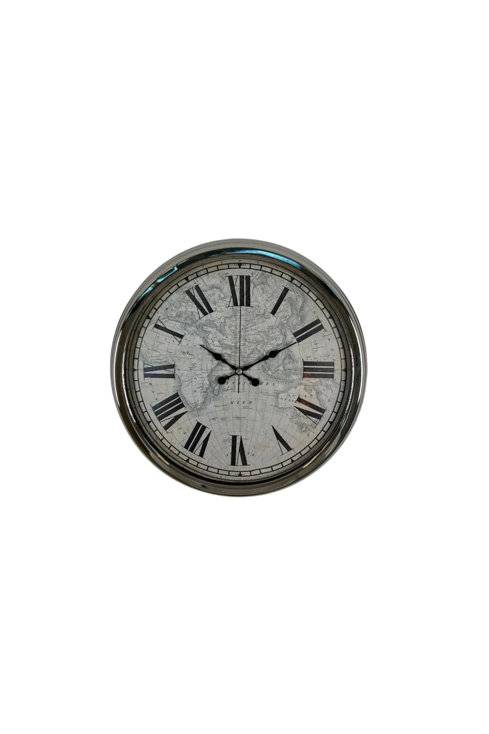 Atlas Silver 40 Cm Metal Duvar Saati