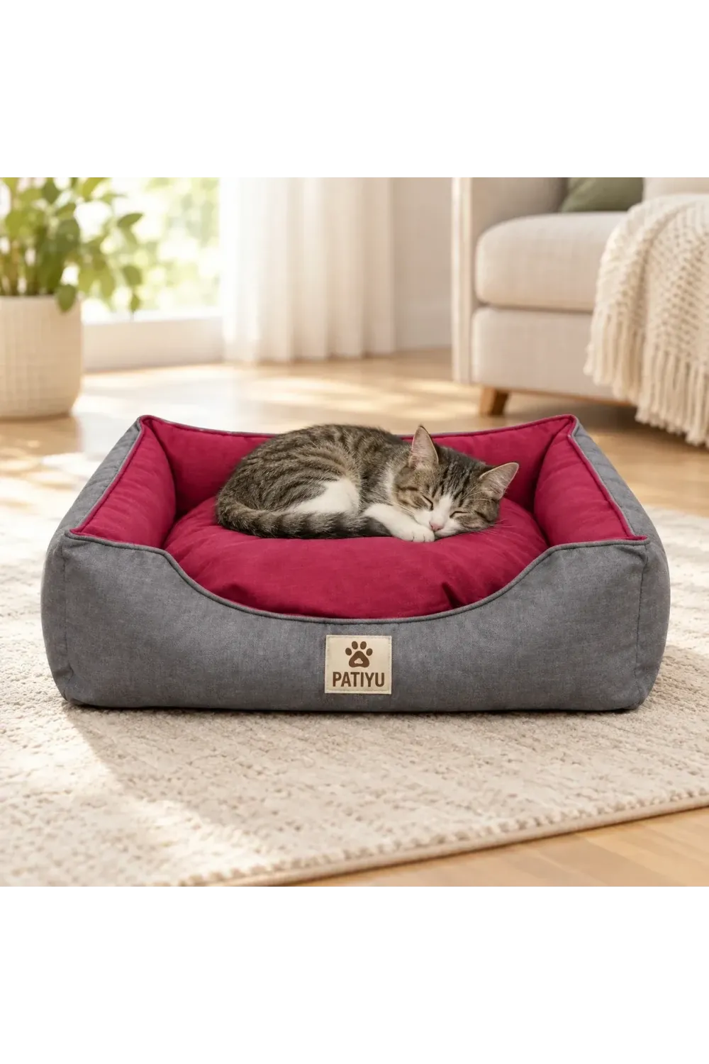 Aura Premium Yatak - Bordo / Medium
