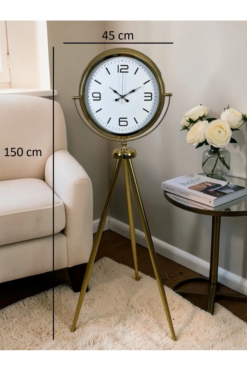 Aurora Gold Ayaklı Tripod Saat