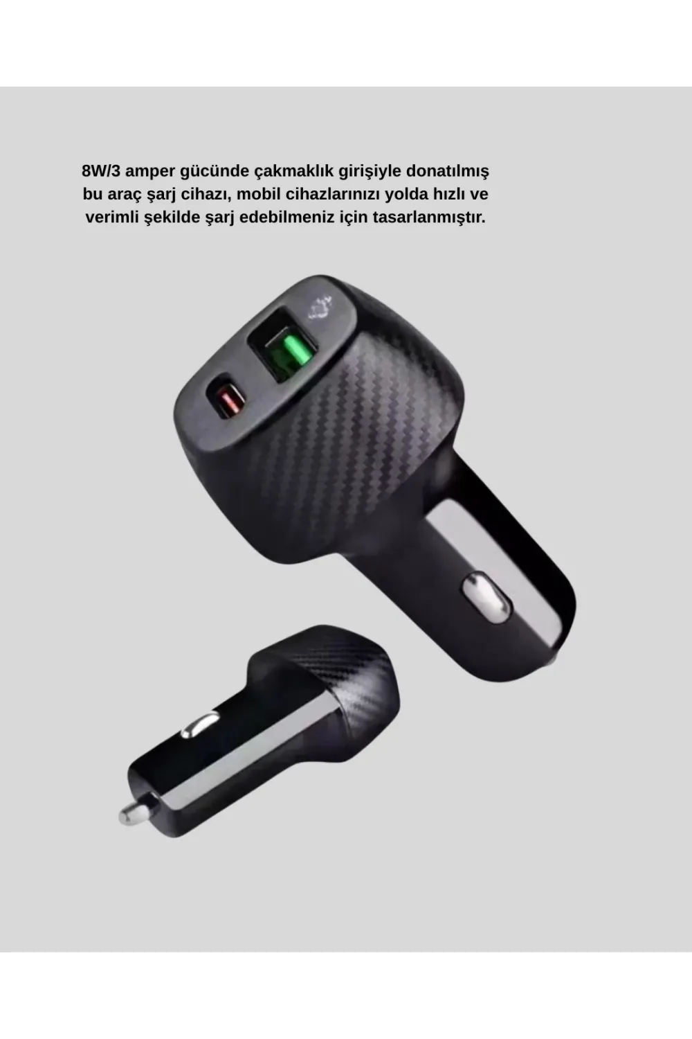 Aux Bluetooth Adaptör Ve 38w Hızlı Araç Şarj Cihazı Seti