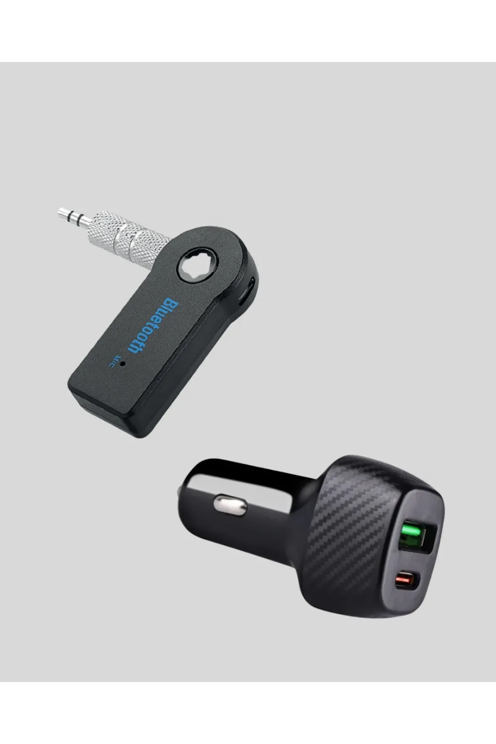 Aux Bluetooth Adaptör Ve 38w Hızlı Araç Şarj Cihazı Seti