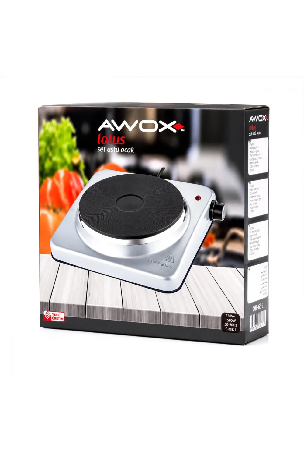 Awox Lotus Tek Gözlü Elektrikli Ocak Plate 185mm.1500w