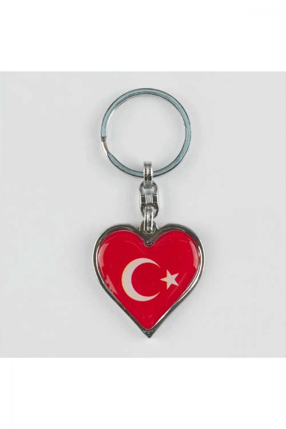 Ay Yıldız Kalp Figürlü Metal Anahtarlık