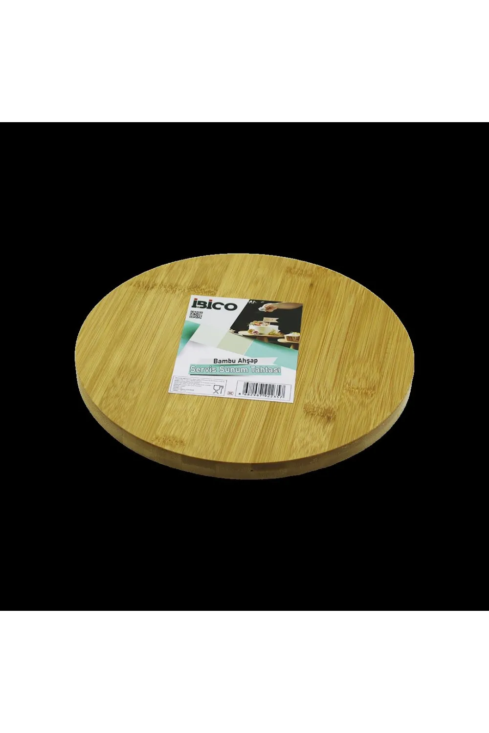 Ayaklı Bambu Sunum Tepsisi 24.5 cm