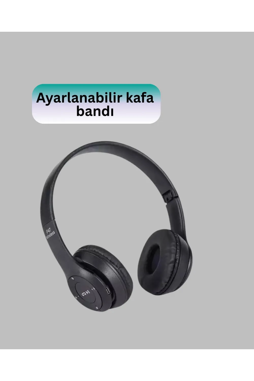 Ayarlanabilir Baş Bandı Ve Yumuşak Kulak Yastıklı Bluetooth Kulaklık