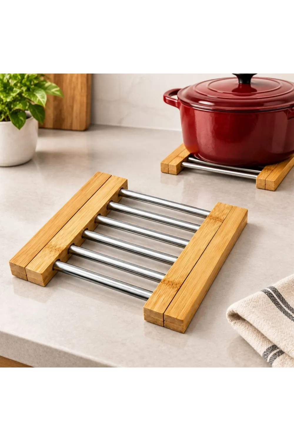 Ayarlanabilir Metal Nihale Bambu Ayaklı 21-34 cm
