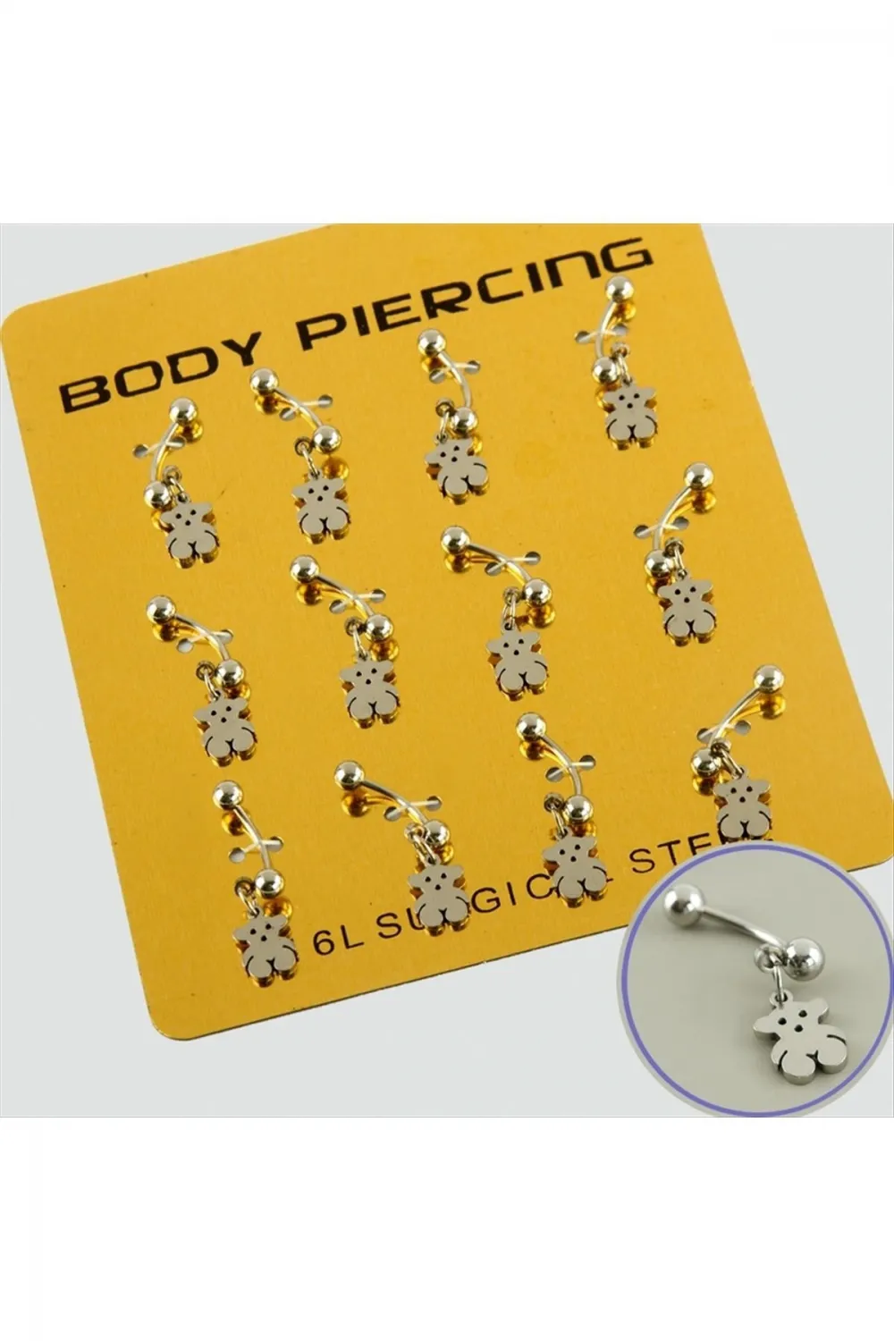 Ayıcık Çelik Piercing 1 Adet