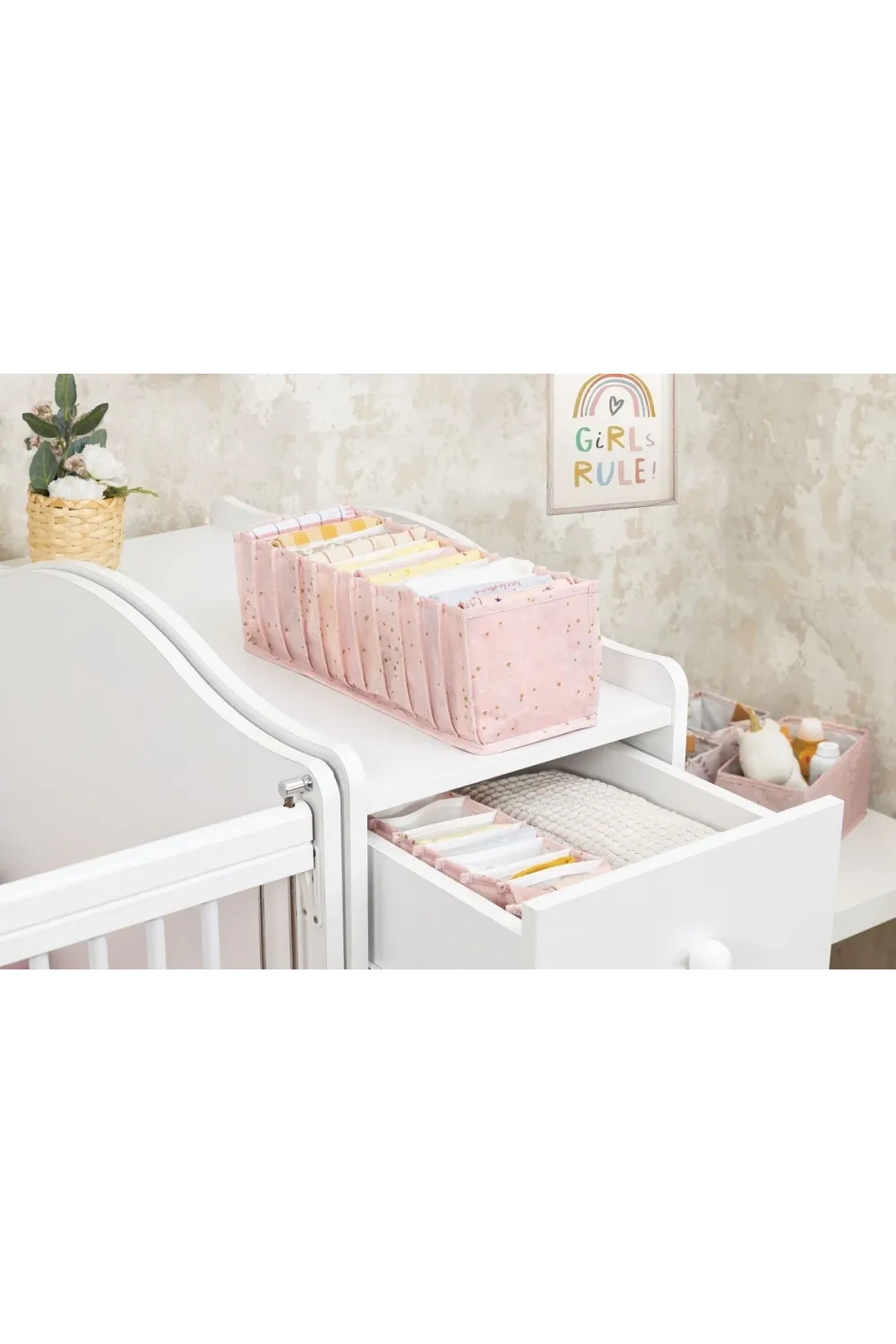 Baby Akordiyon Organizer Çekmece Düzenleyici Medium (pembe)  04096