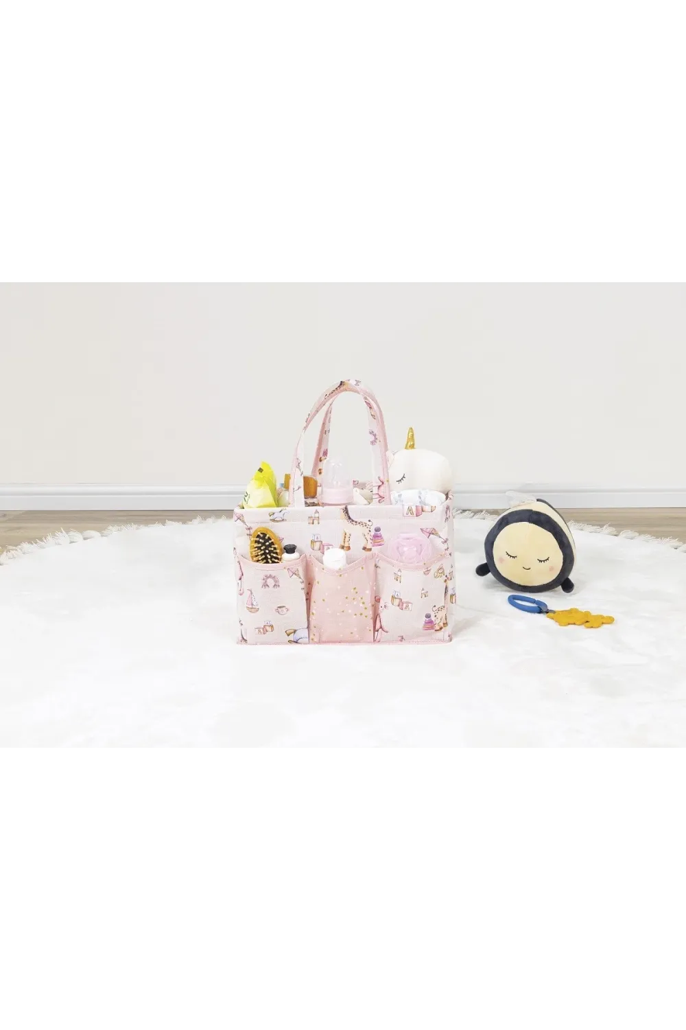 Baby Kullanımı Kolay Desenli Taşınabilir Bakım Çantası (pembe)
