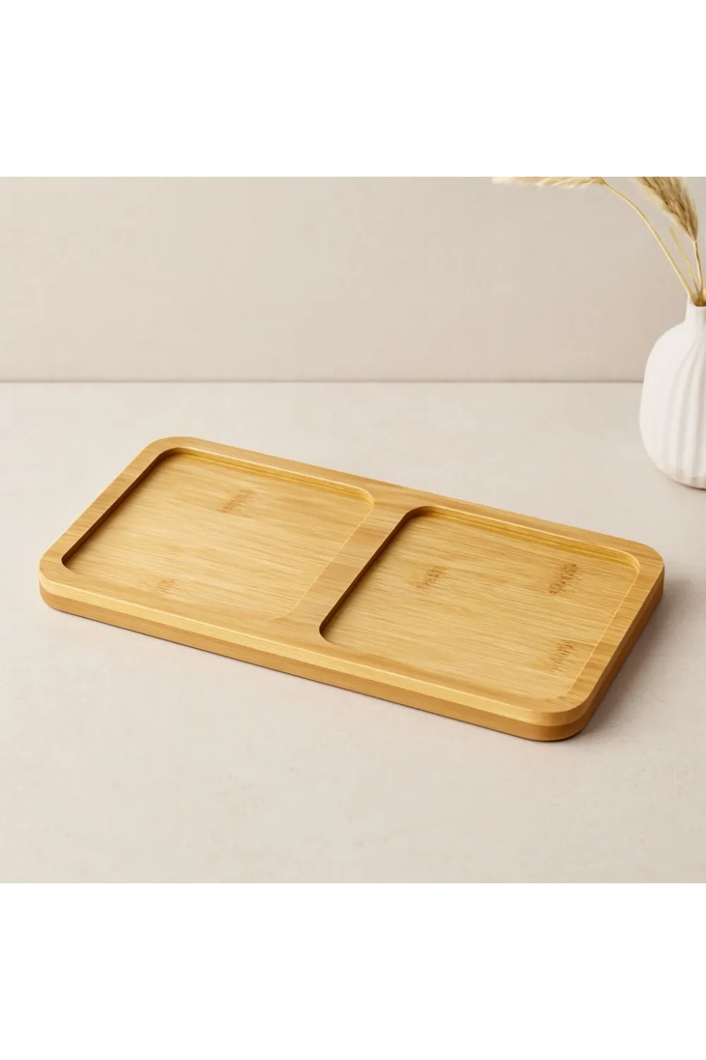 Bambu 2 Bölmeli Yağdanlık Altlığı 20x10x0.8 cm