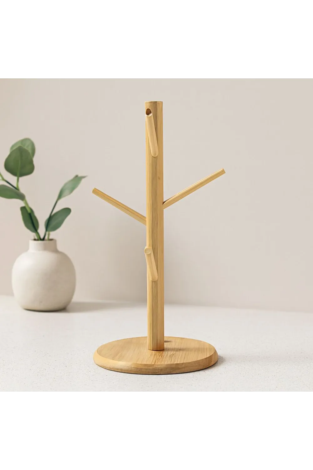 Bambu Ahşap Bardak ve Fincan Askısı 35x60 cm