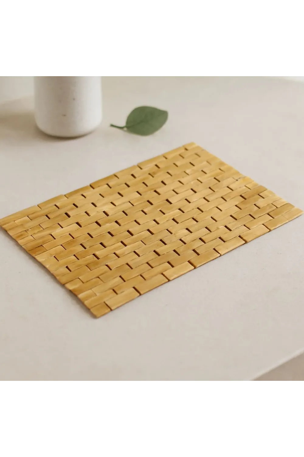 Bambu Ahşap Kaymaz Banyo Paspası 42x62 cm