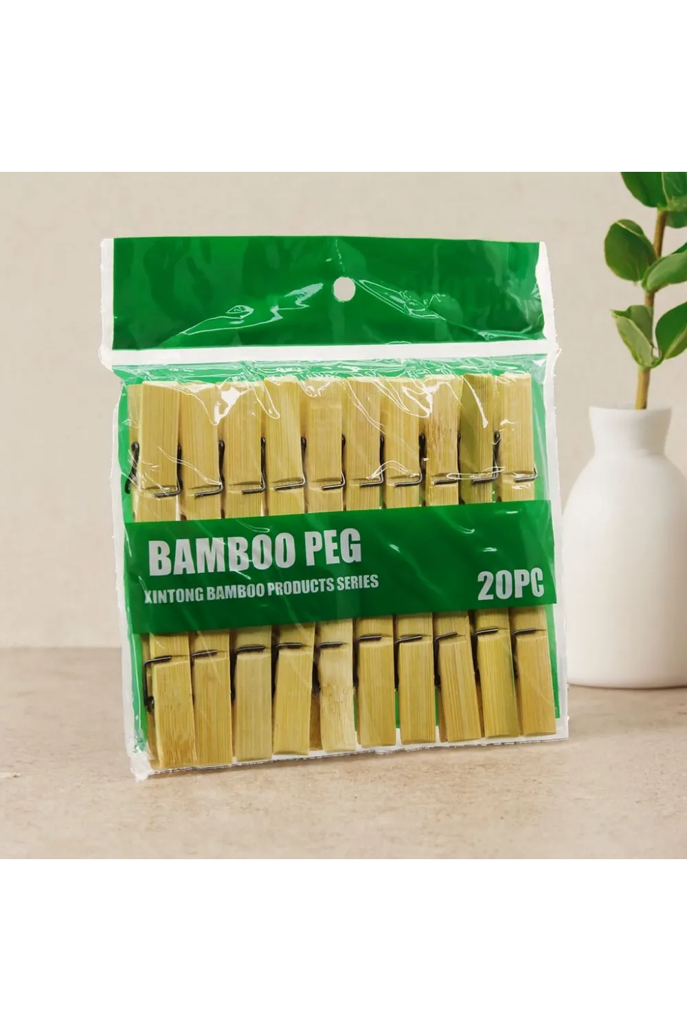 Bambu Ahşap Mandal 20li