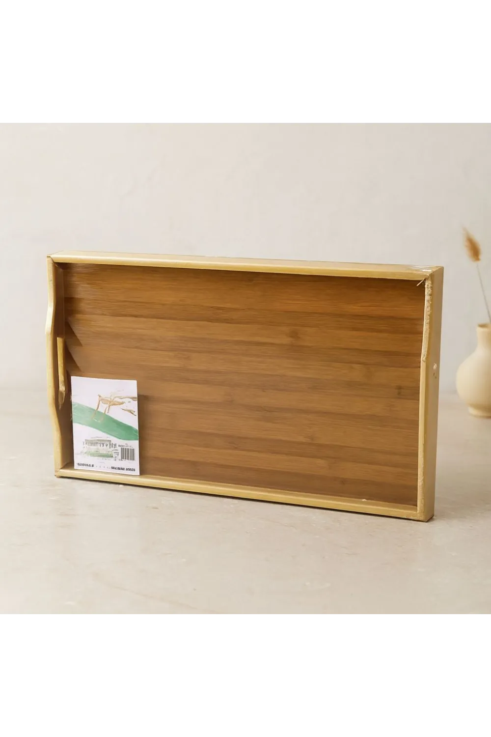 Bambu Dikdörtgen Sunum Tepsisi 50x30 cm Ayaklı