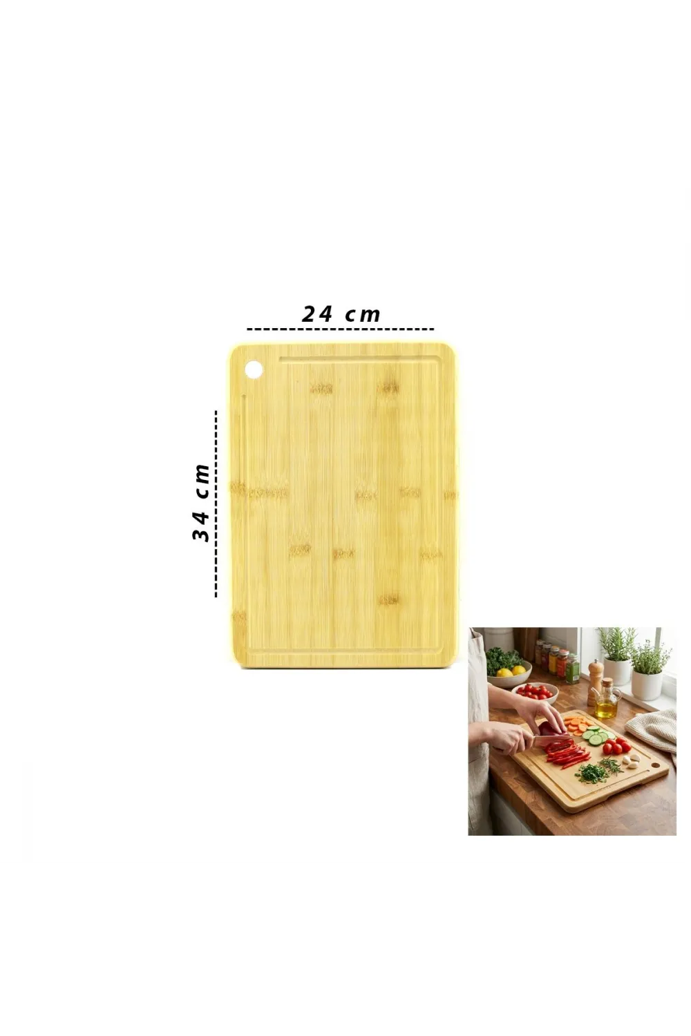 Bambu Kesme Tahtası 24x34x1.8 cm
