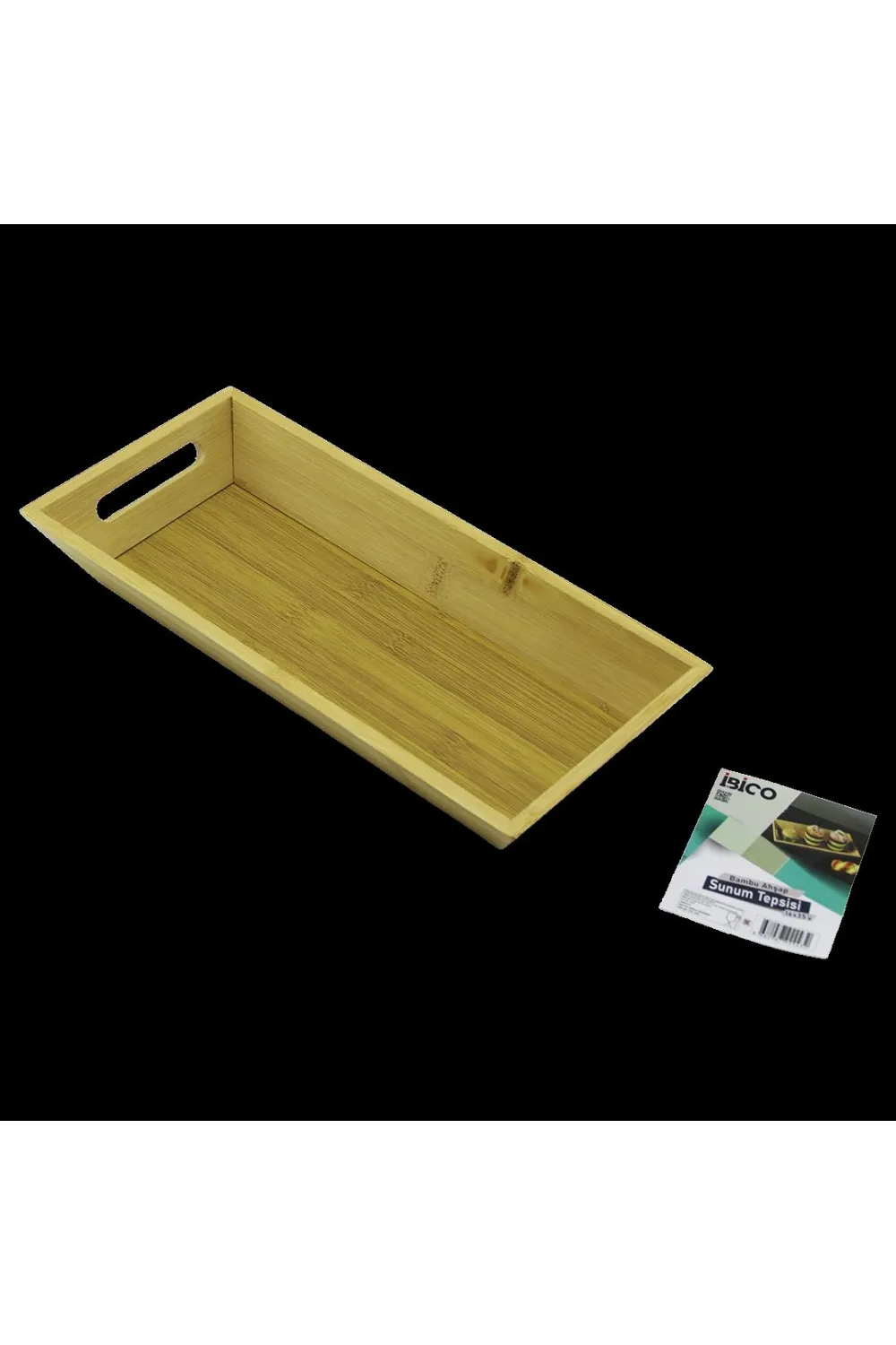 Bambu Sunum Tepsisi 16x35x4.5 cm (Çift Kulplu)
