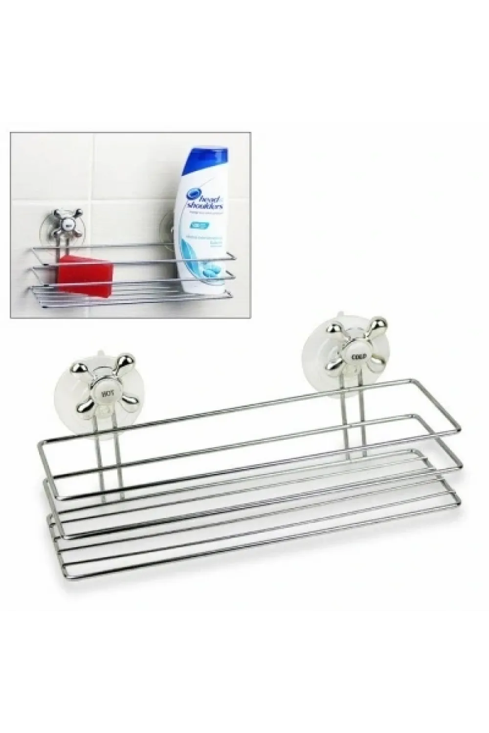 Banyo Organizeri - Çok Amaçlı Dörtgen Vantuzlu