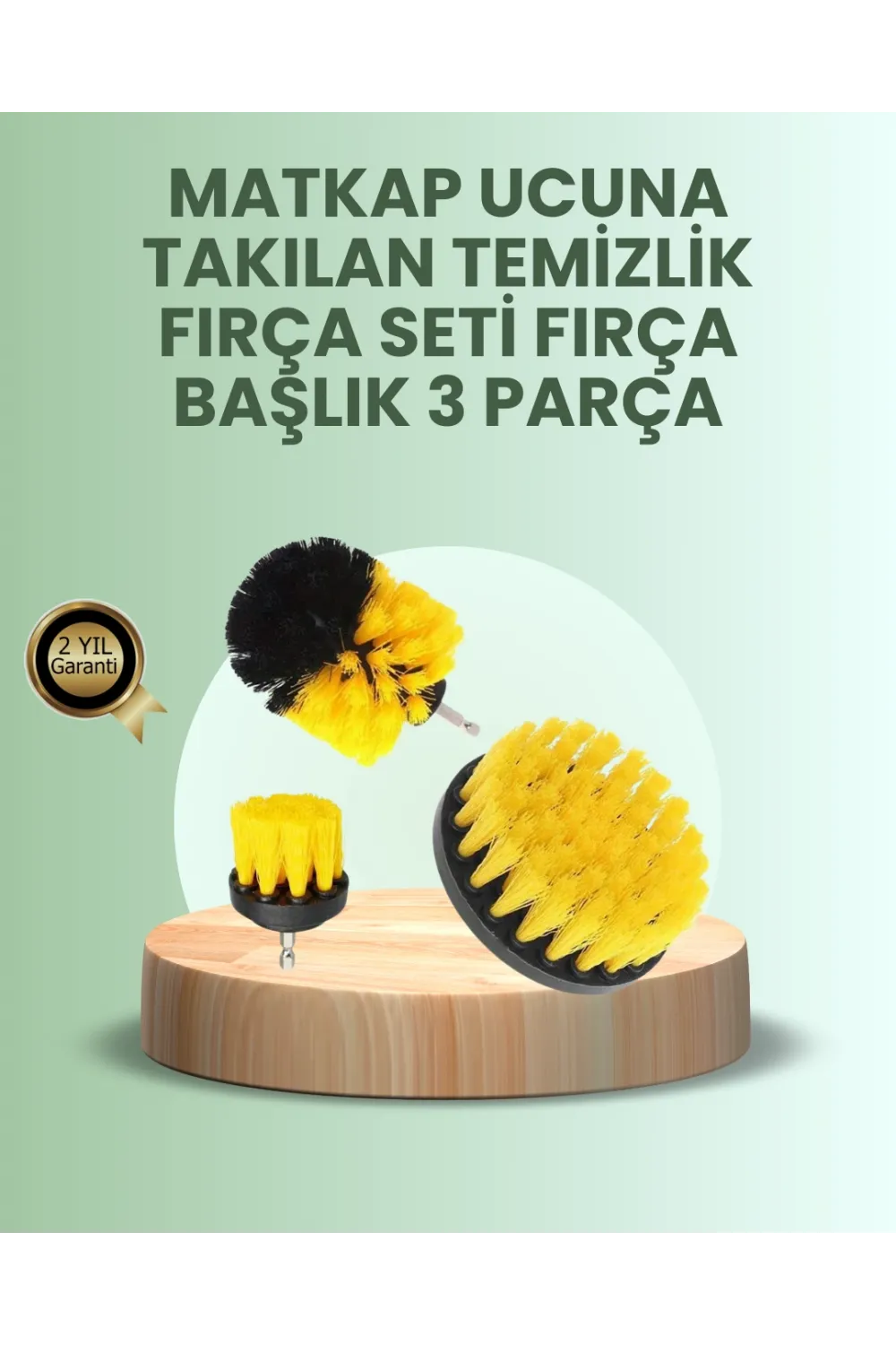 Banyo Ve Mutfak İçin Matkap Ucu Temizlik Fırçası 3’lü Set