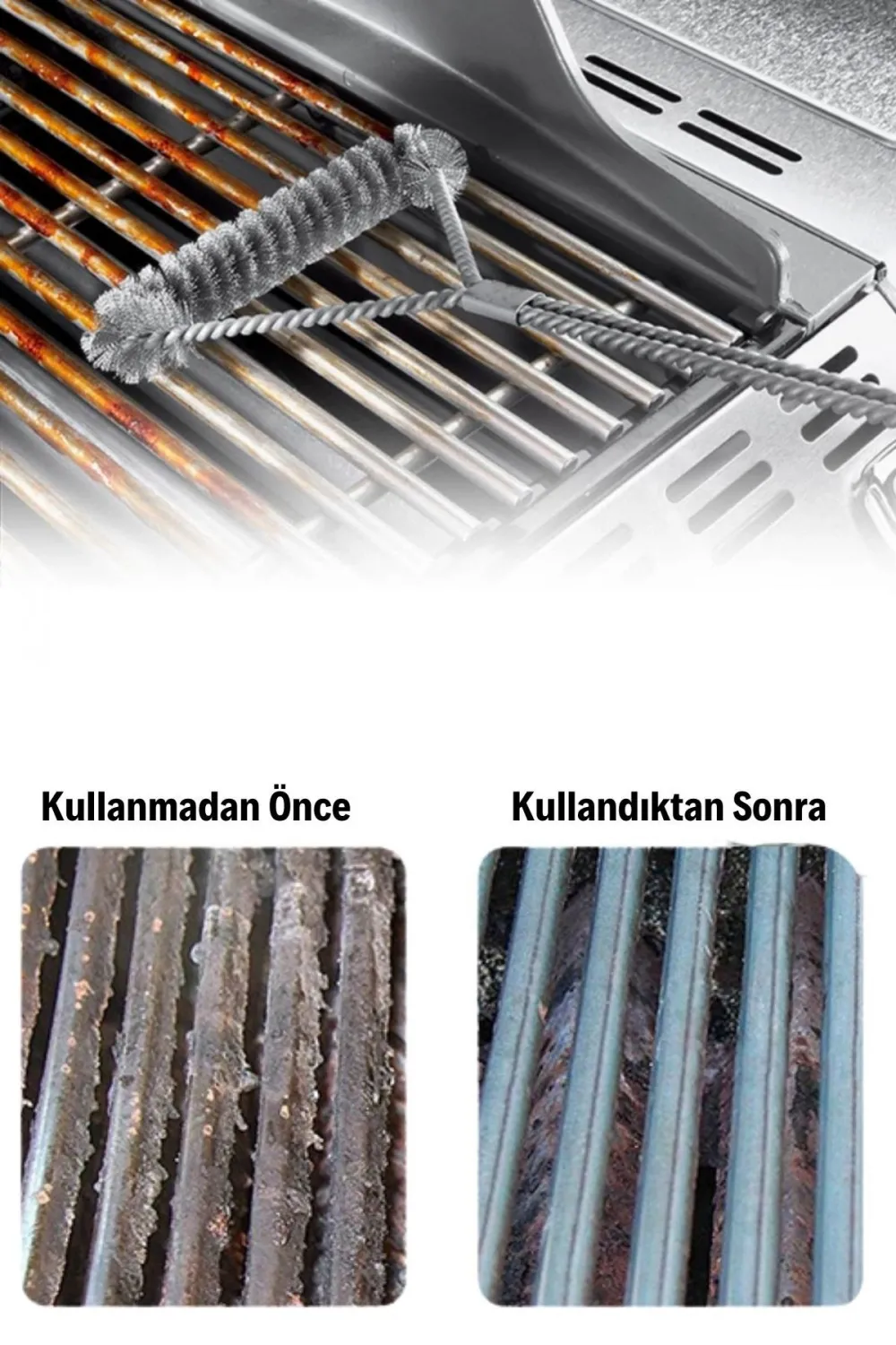 Barbekü Mangal Izgara Teli Temizlik Fırçası