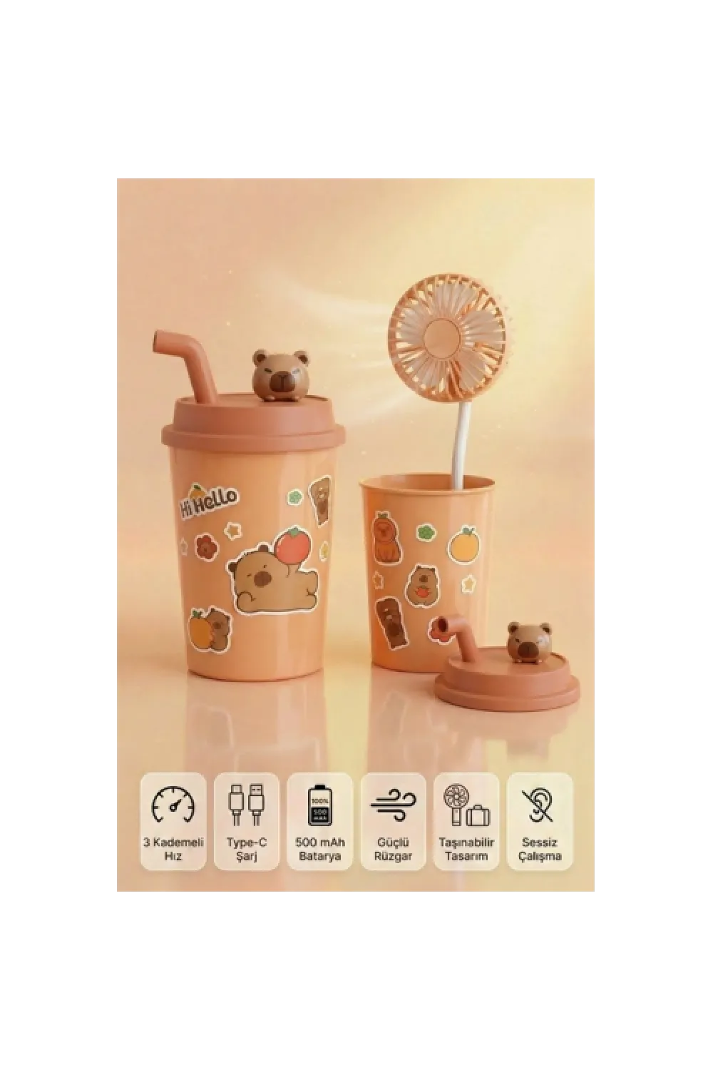 BARDAK MODEL MİNİ AYICIKLI FAN