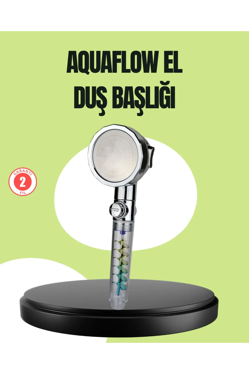 Basınçlı El Duşu Başlığı – Döner Pervaneli, Göz Kamaştıran Yağmur Etkisi