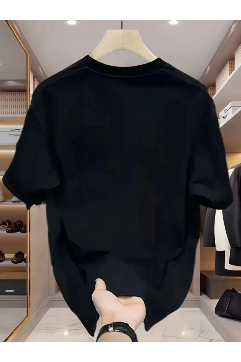 Baskılı Oversize Bisiklet Yaka T-shirt - Beyaz