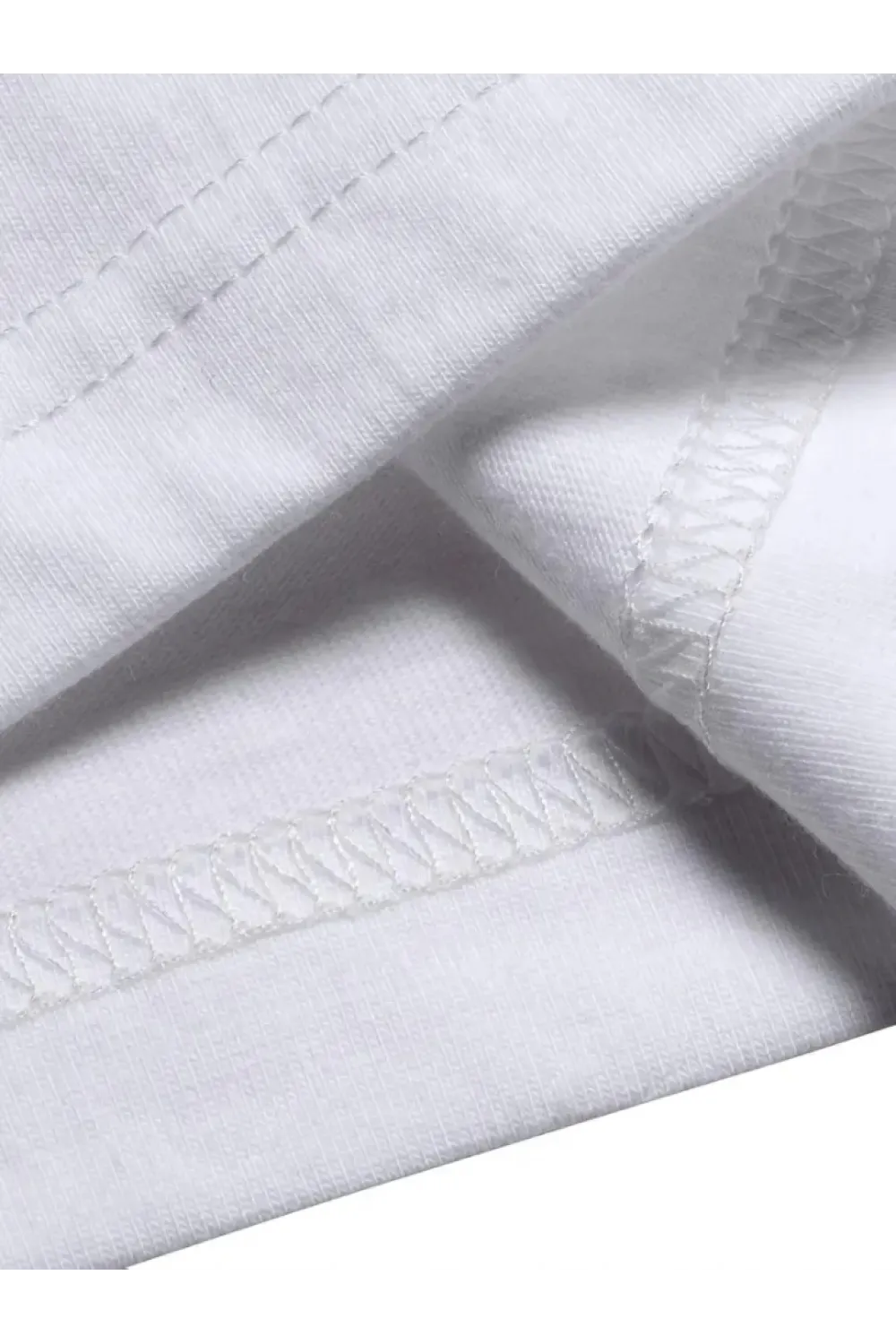 Baskılı Oversize Bisiklet Yaka T-shirt - Beyaz