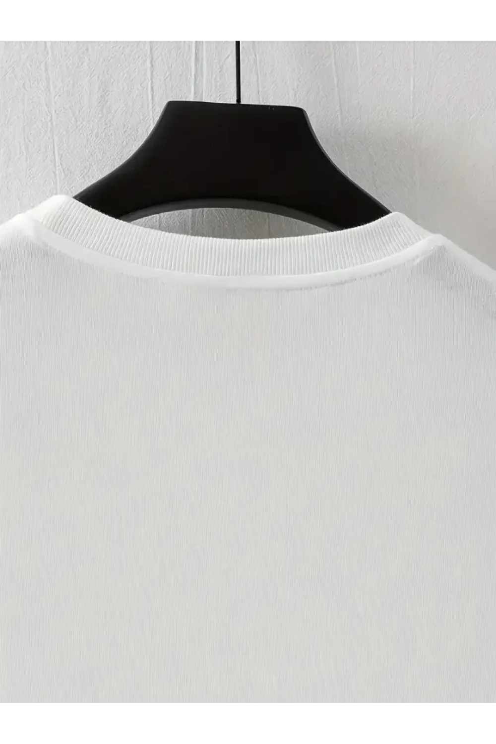 Baskılı Oversize Bisiklet Yaka T-shirt - Beyaz