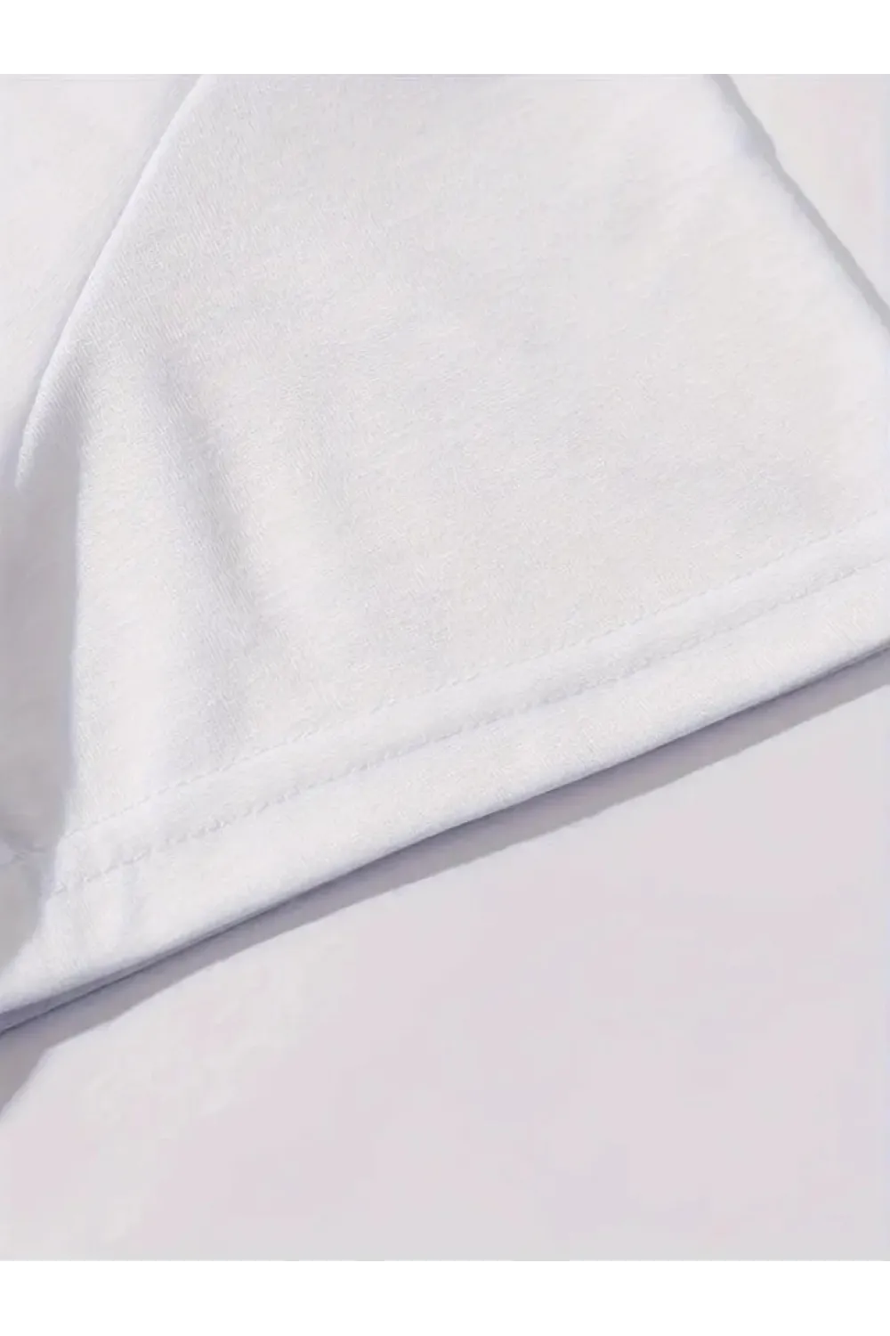 Baskılı Oversize Bisiklet Yaka T-shirt - Beyaz