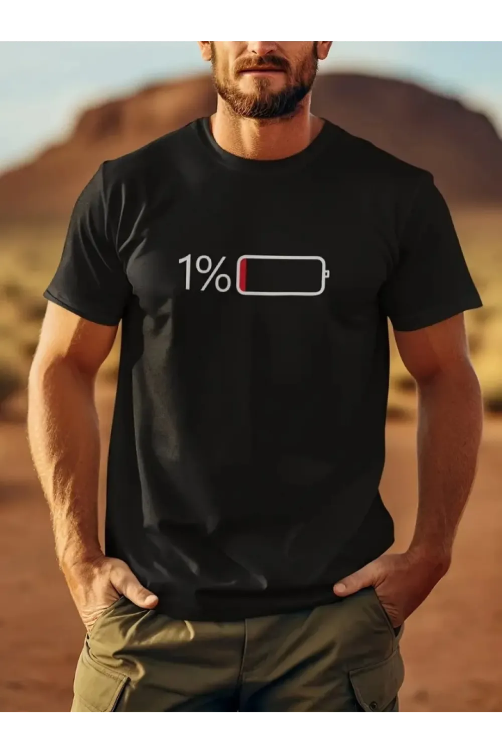 Baskılı Oversize Bisiklet Yaka T-shirt - Siyah
