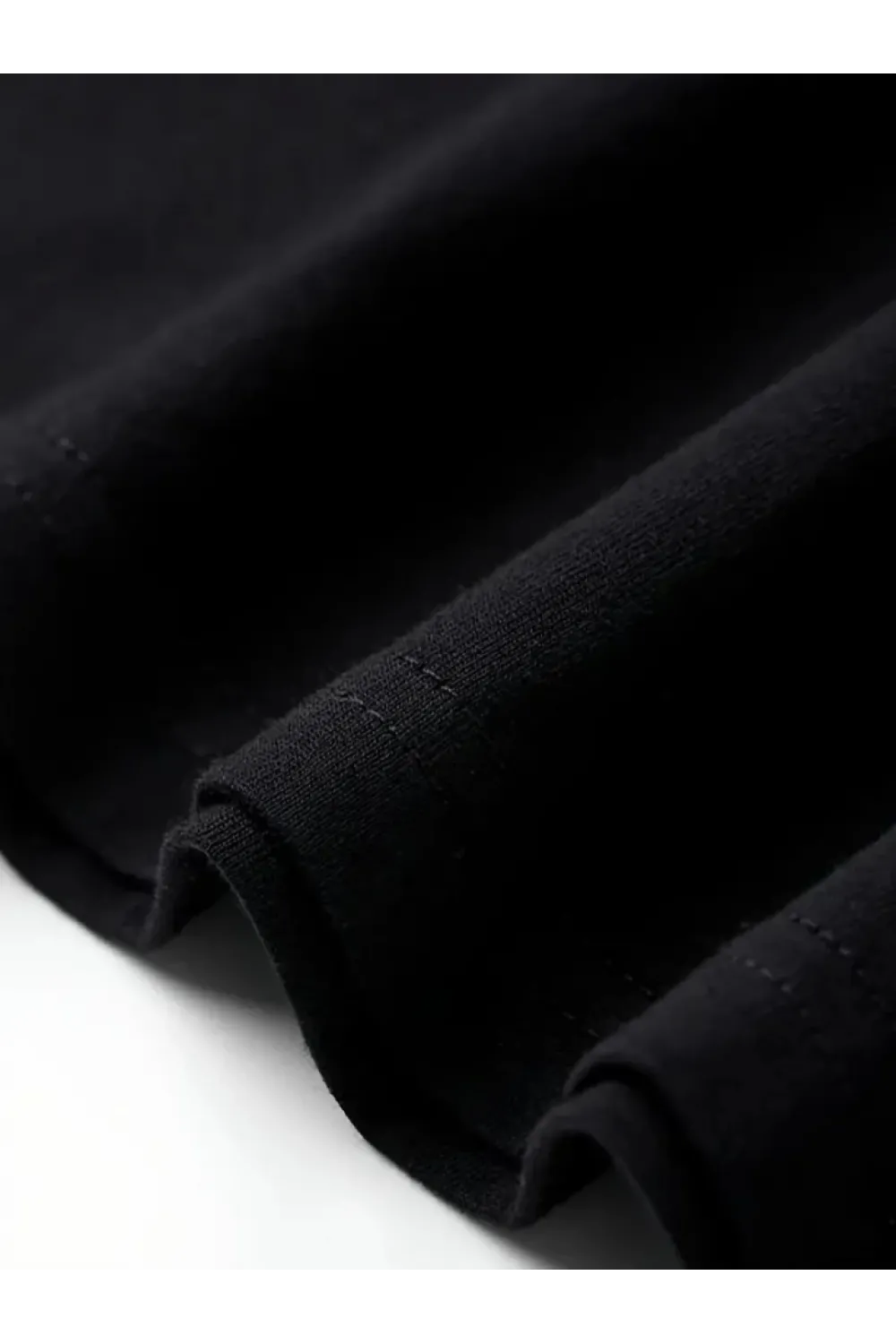 Baskılı Oversize Bisiklet Yaka T-shirt - Siyah
