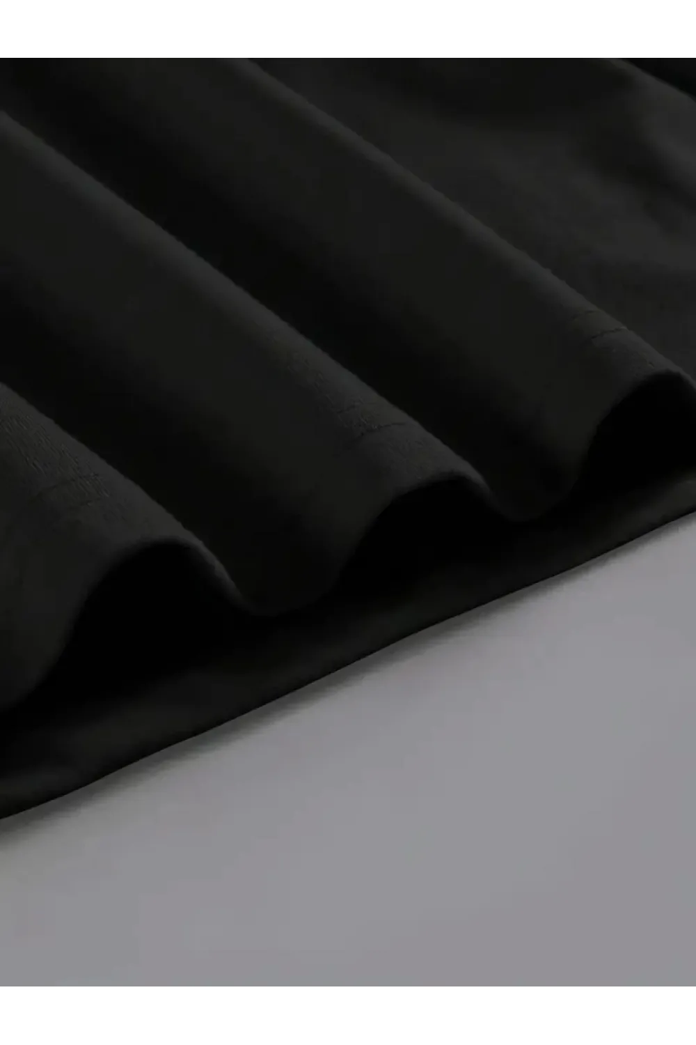 Baskılı Oversize Bisiklet Yaka T-shirt - Siyah