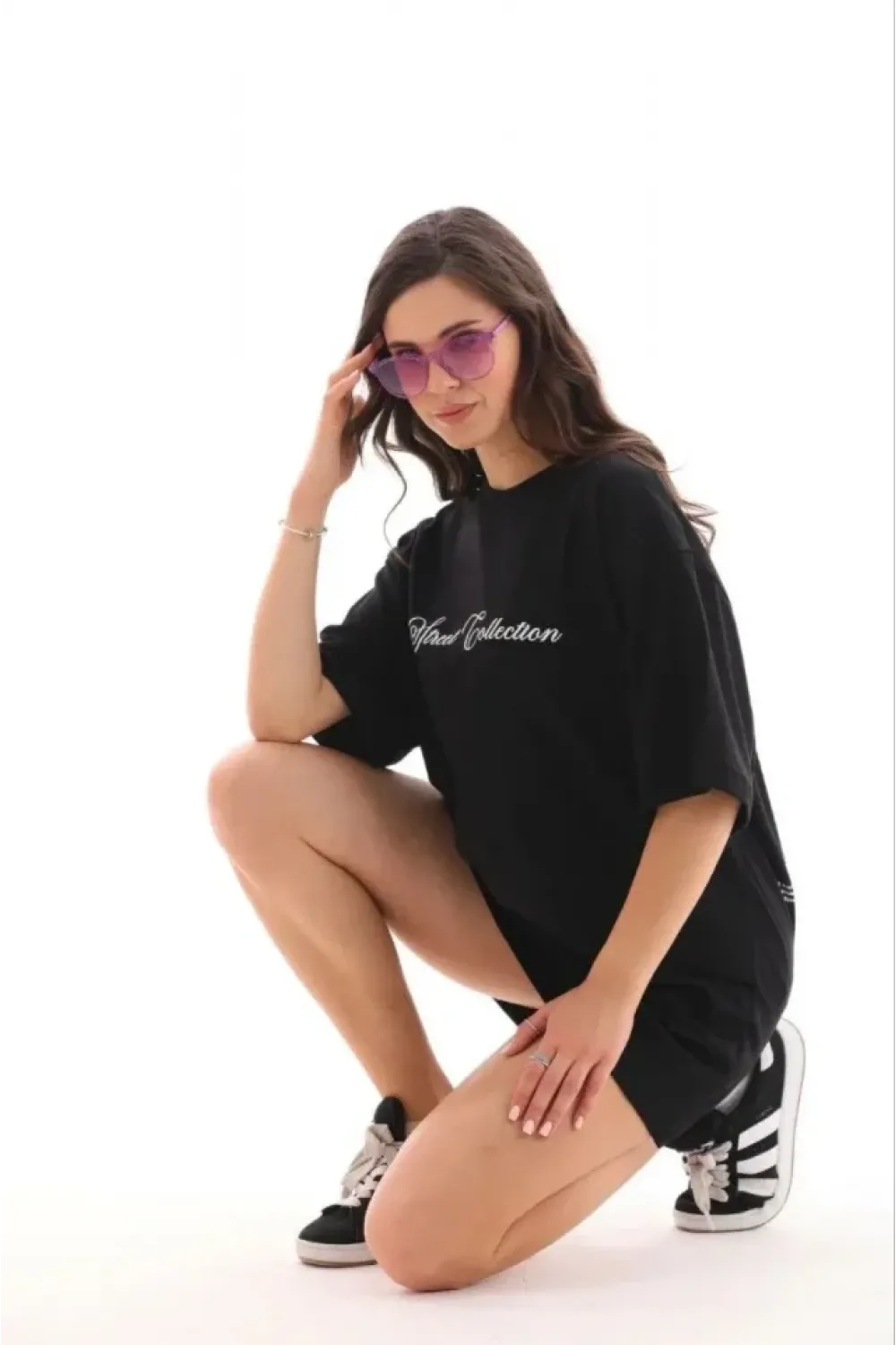 Baskılı T-Shirt Kısa Kol Bisiklet Yaka Regular Rahat Kalıp Günlük Tişört - Siyah