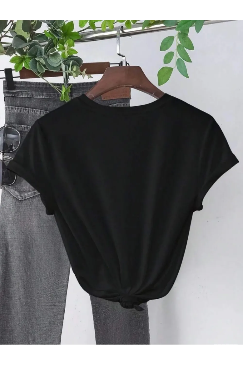 Baskılı T-shirt - Siyah