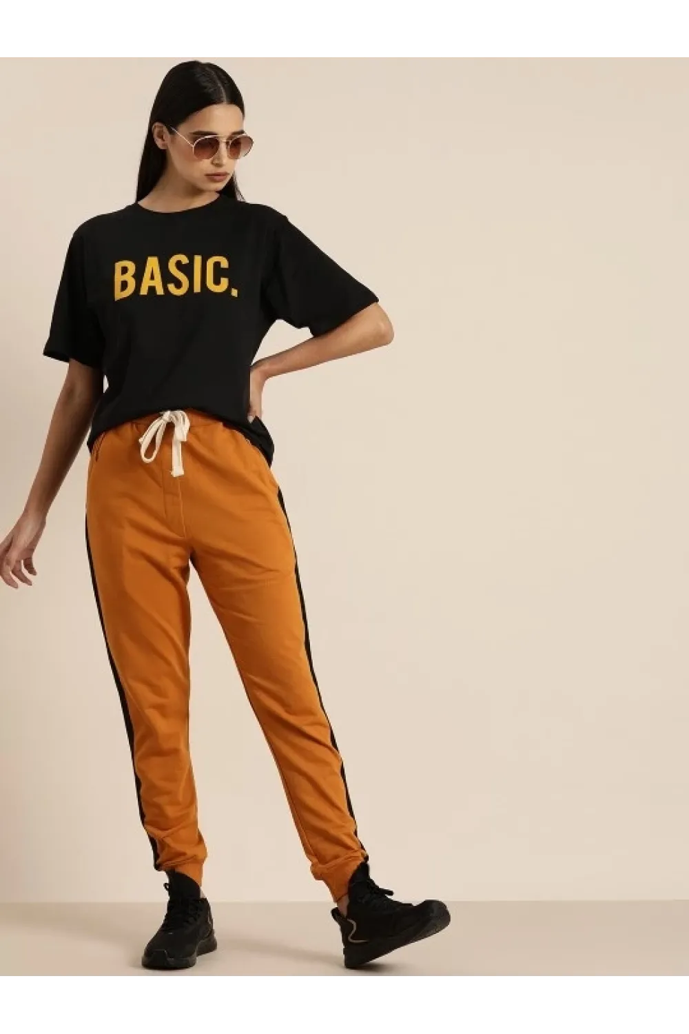 Baskılı T-shirt - Siyah