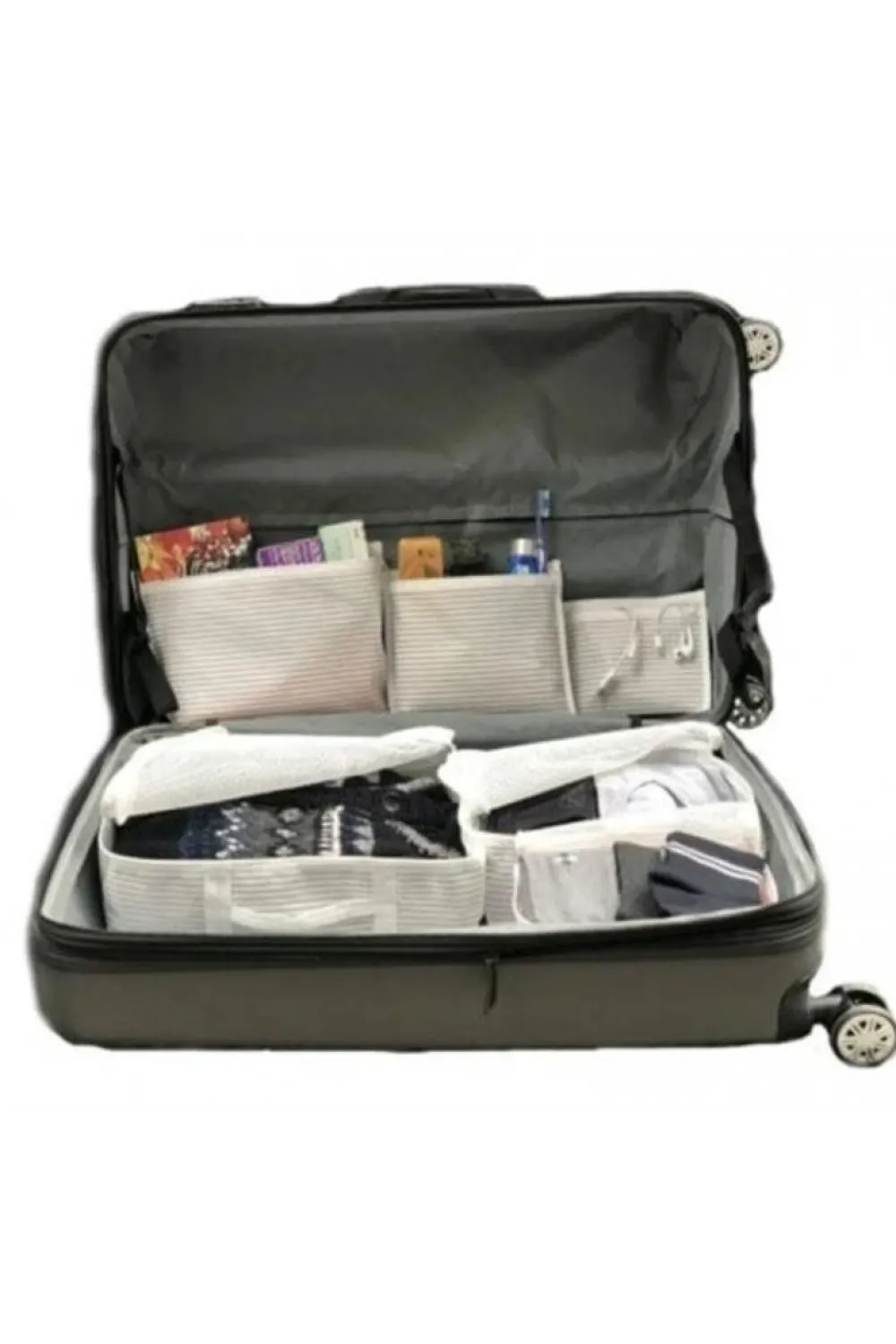Bavul İçi Düzenleyici Valiz  Organizer 6 Lı Set - Çizgili