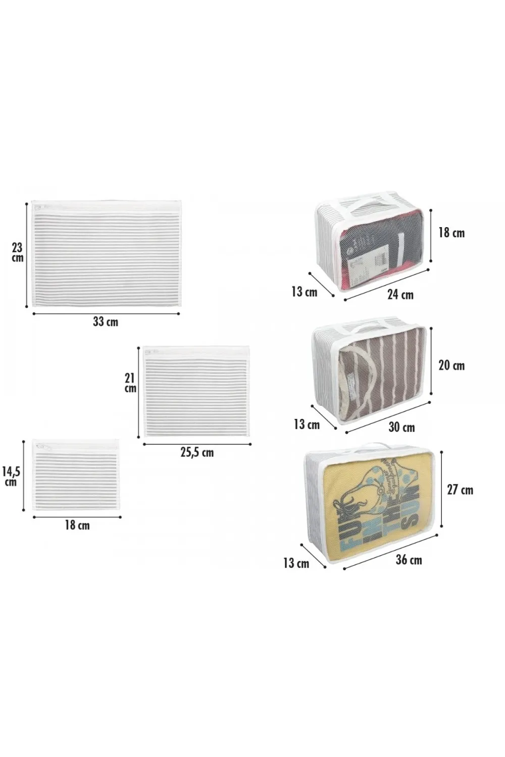 Bavul İçi Organizer Seti  Yatak Odası Organizer Set  Makyaj Organizer Mini Hurçlar (6 Parça)