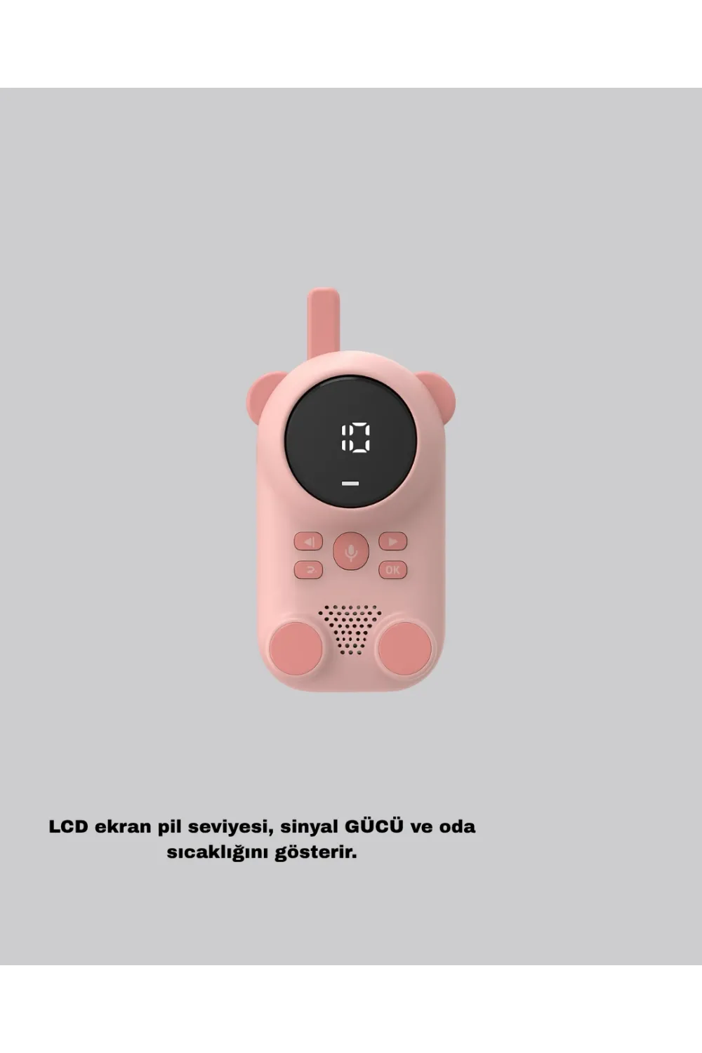 Bebek Telsizi Lcd Ekran Vox İki Yönlü İletişim Usb Şarj Hafif