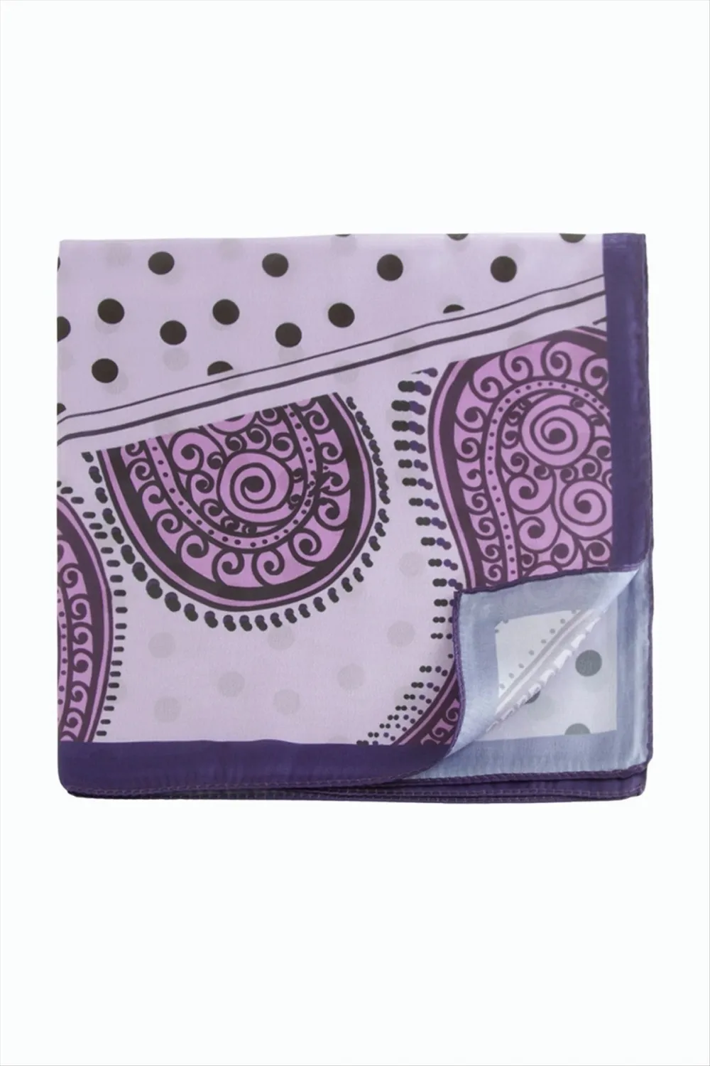 Benekli Desenli Zr Şifon Fular 50*50 cm