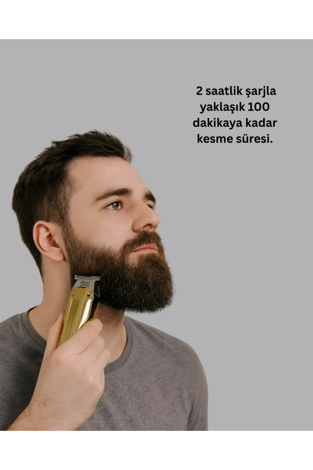 Berber Tipi Saç Sakal Kesme Makinesi Usb Şarjlı Sessiz Motorlu