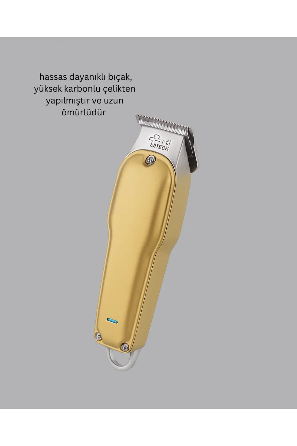 Berber Tipi Saç Sakal Kesme Makinesi Usb Şarjlı Sessiz Motorlu