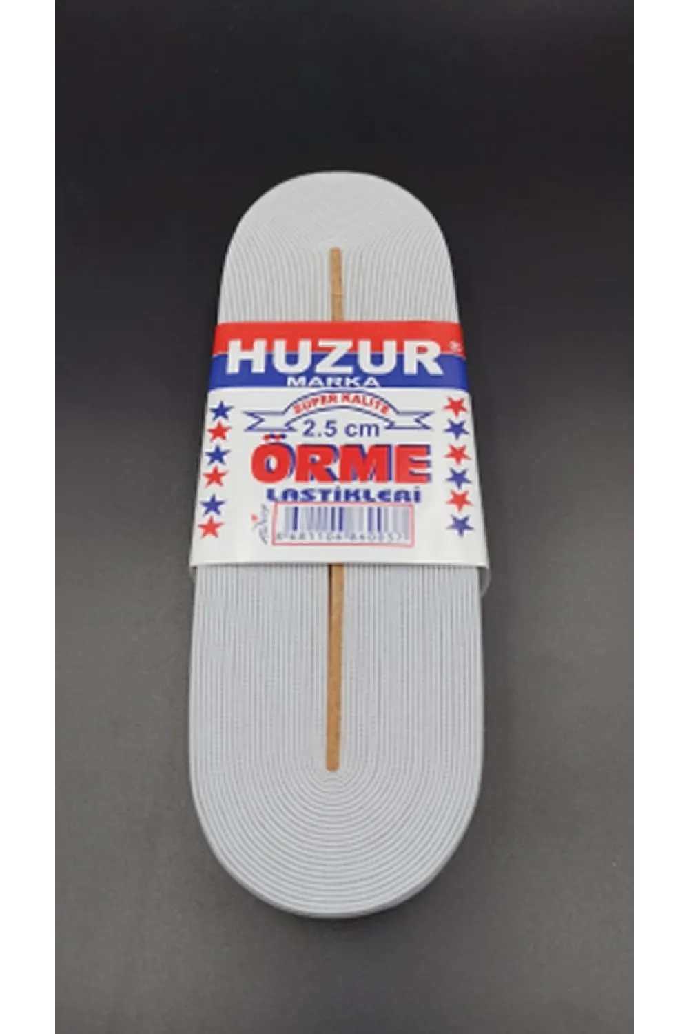 Beyaz - 2.5cm Paça Lastik Geniş 10mt.