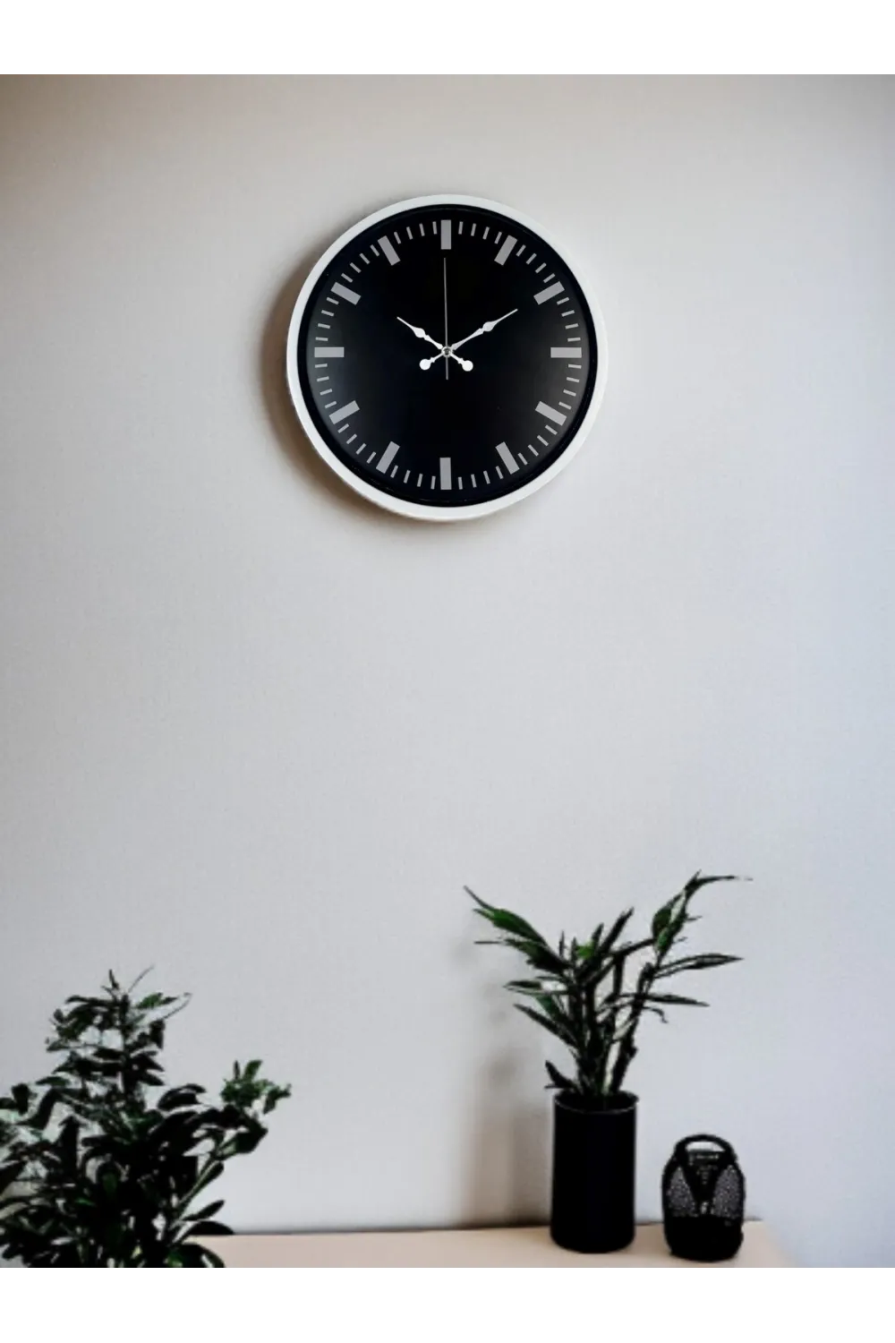 Beyaz 36 Cm Modern Duvar Saati