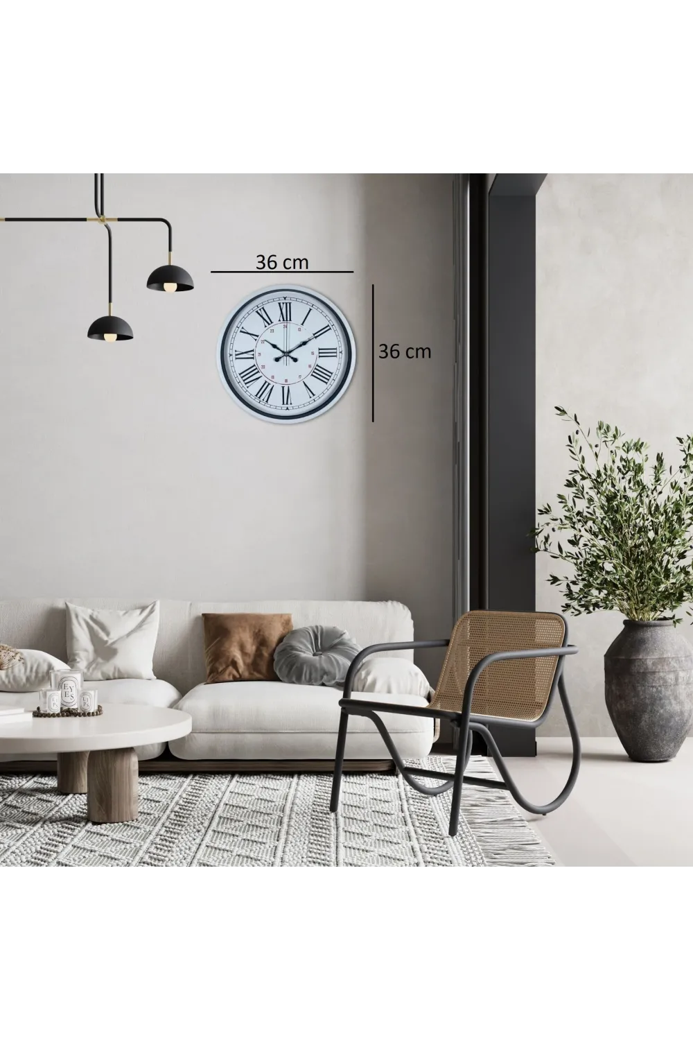 Beyaz 36 Cm Standart Duvar Saati