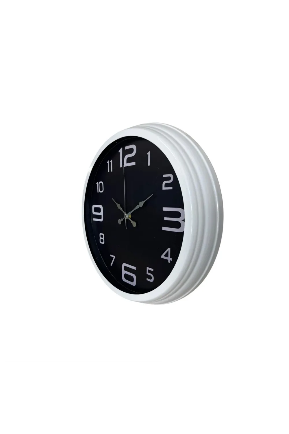 Beyaz 40 Cm Metal Modern Duvar Saati