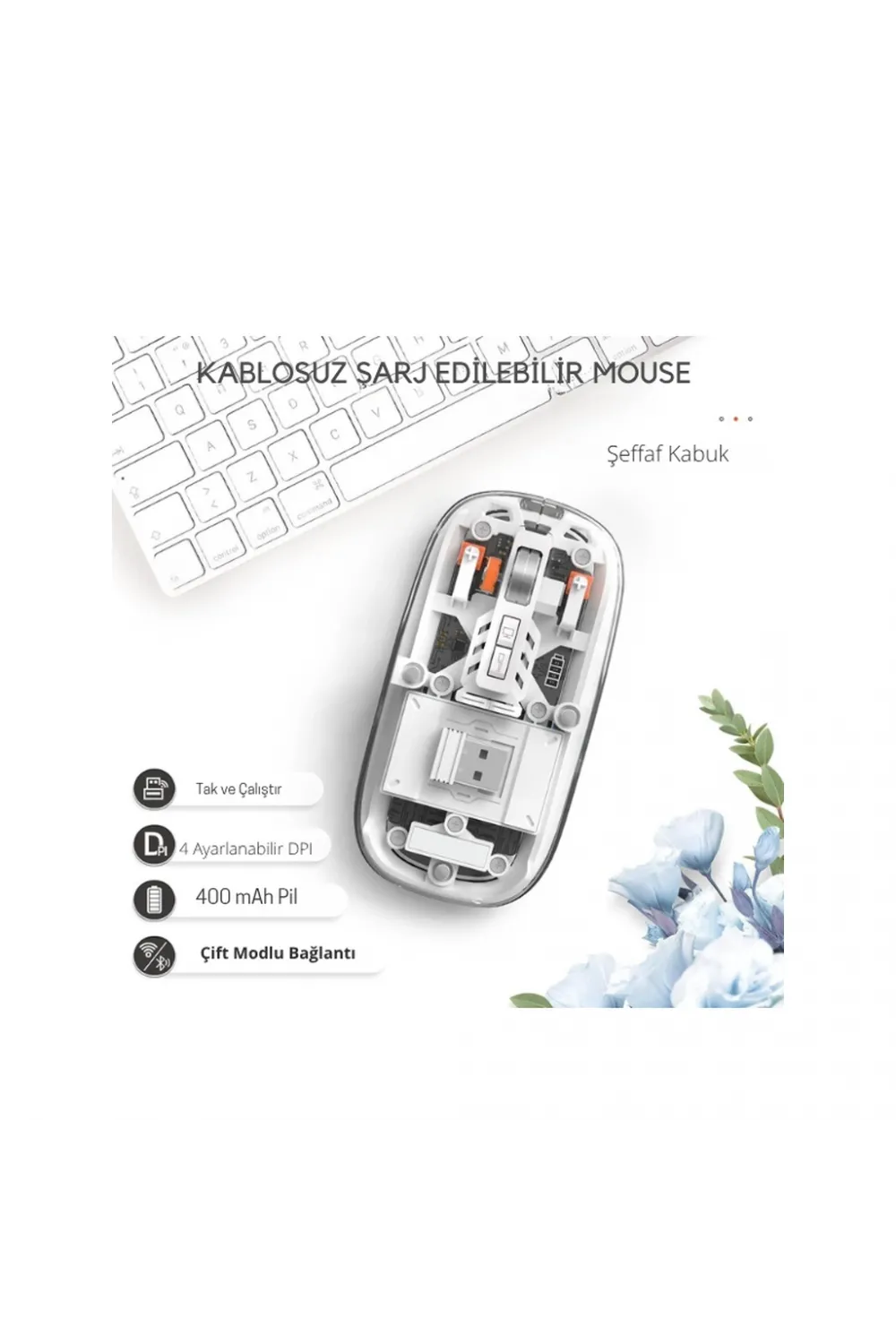 Beyaz 501 Bt+Wireless Mouse ZR1133