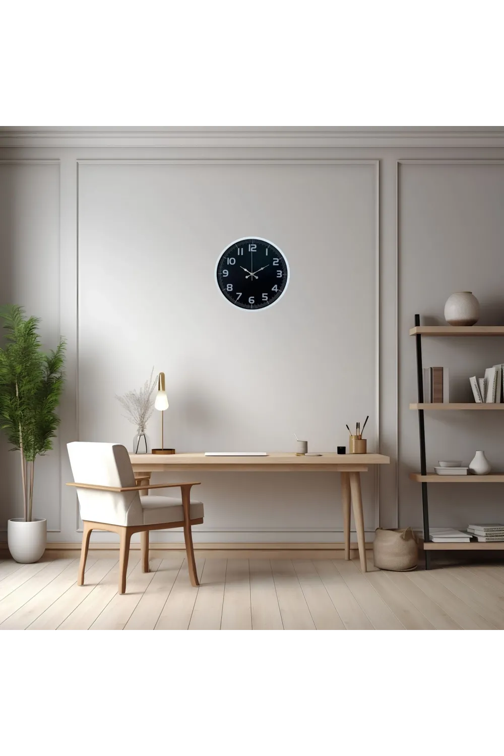 Beyaz Elegance 36 Cm Duvar Saati