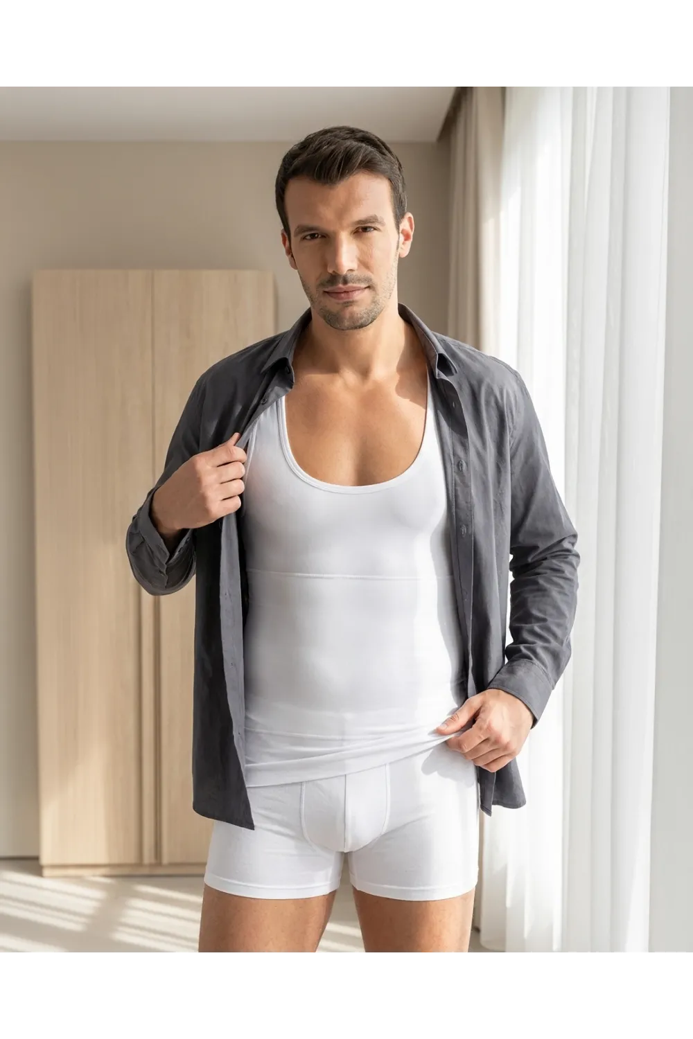 ieg™ BEYAZ MI  1400 Modal Cotton Erkek Atlet Korse