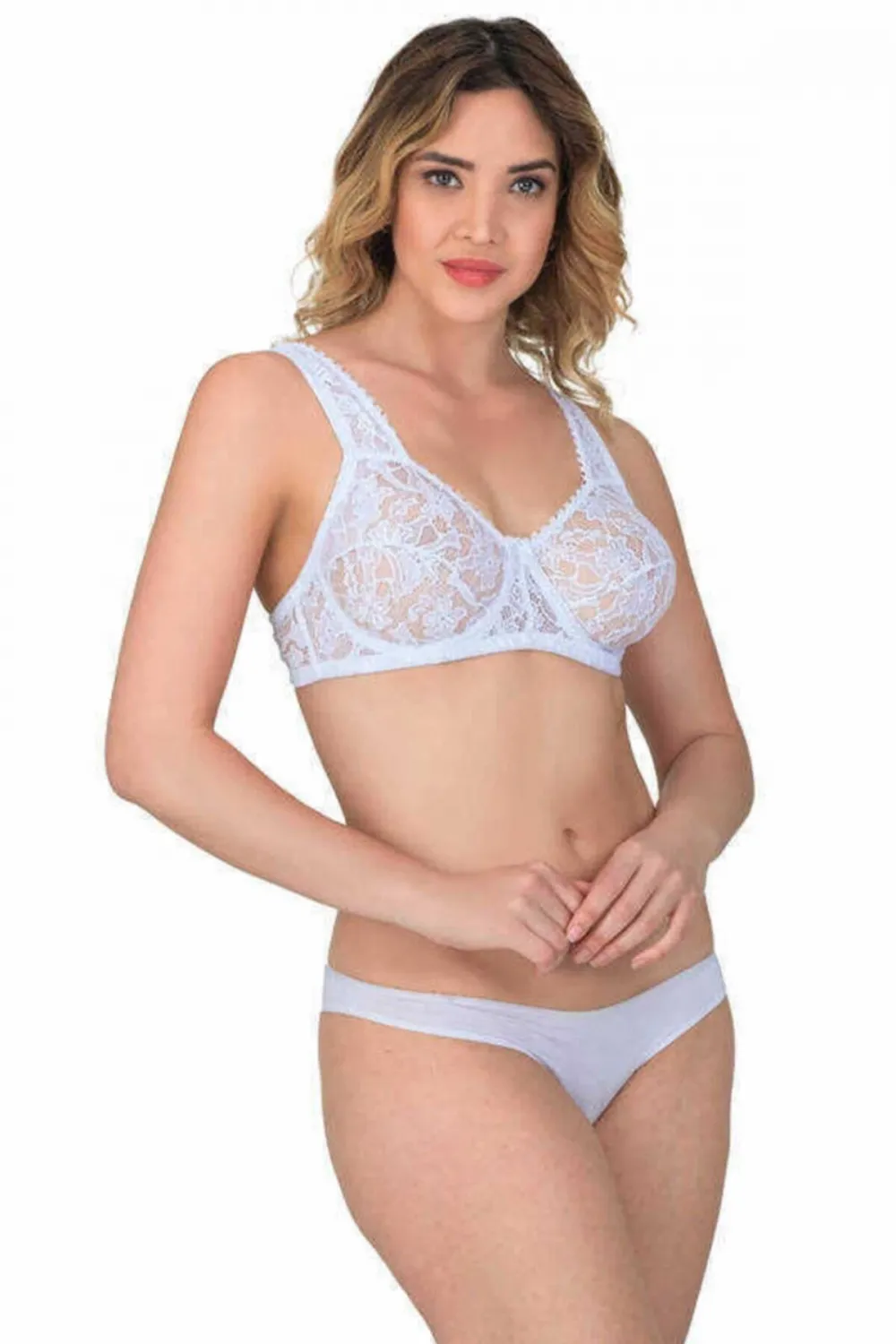 ieg™ BEYAZ MI  178 C Balenli Dantelli Sütyen