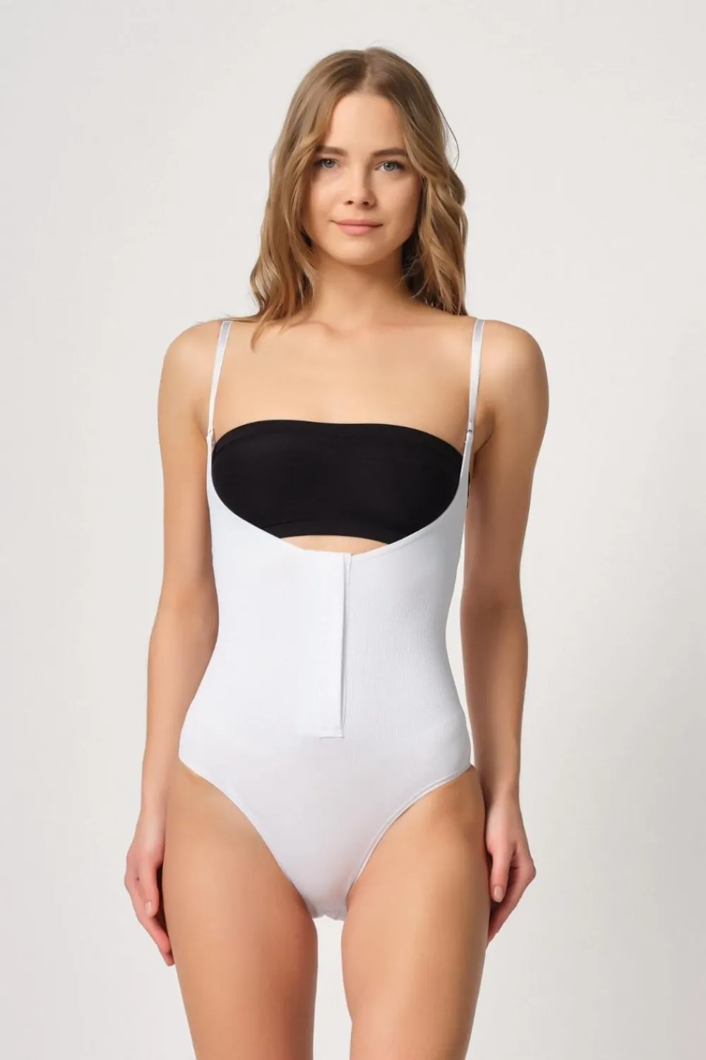 ieg™ BEYAZ MI  2043 Göğsü Açık Agraflı Body Korse